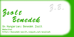 zsolt benedek business card
